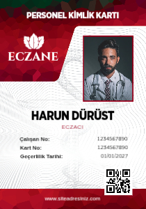 Eczane Eczacı Kimlik Kartı