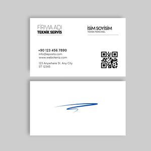 Tek Taraflı Sade Kartvizit