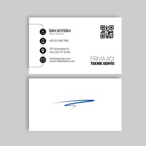 Tek Taraflı Sade Kartvizit