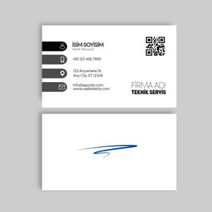 Tek Taraflı Sade Kartvizit