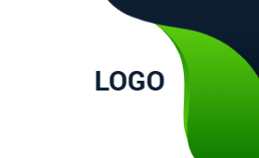 Dinamik yeşil eğriler ve kurumsal siyah detaylarla dikkat çekici ve profesyonel kartvizit tasarımı.