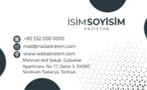 Minimal kartvizit tasarım şablonu