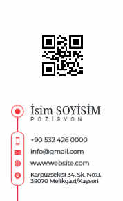 Basit Sade Pratik Kurumsal Kartvizit Tasarımı.