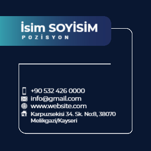 Dinamik kare kurumsal kartvizit tasarımı.