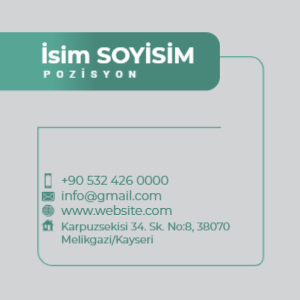 Dinamik kare kurumsal kartvizit tasarımı.