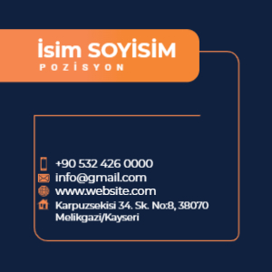 Dinamik kare kurumsal kartvizit tasarımı.