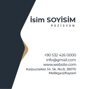 Dinamik kare kurumsal kartvizit tasarımı.