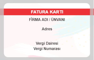 Fatura Kartı